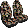Load image into Gallery viewer, Skeleton Floral Rose Sugar Skull Girly Pattern Print Universal Fit Car Seat Cover-grizzshop
