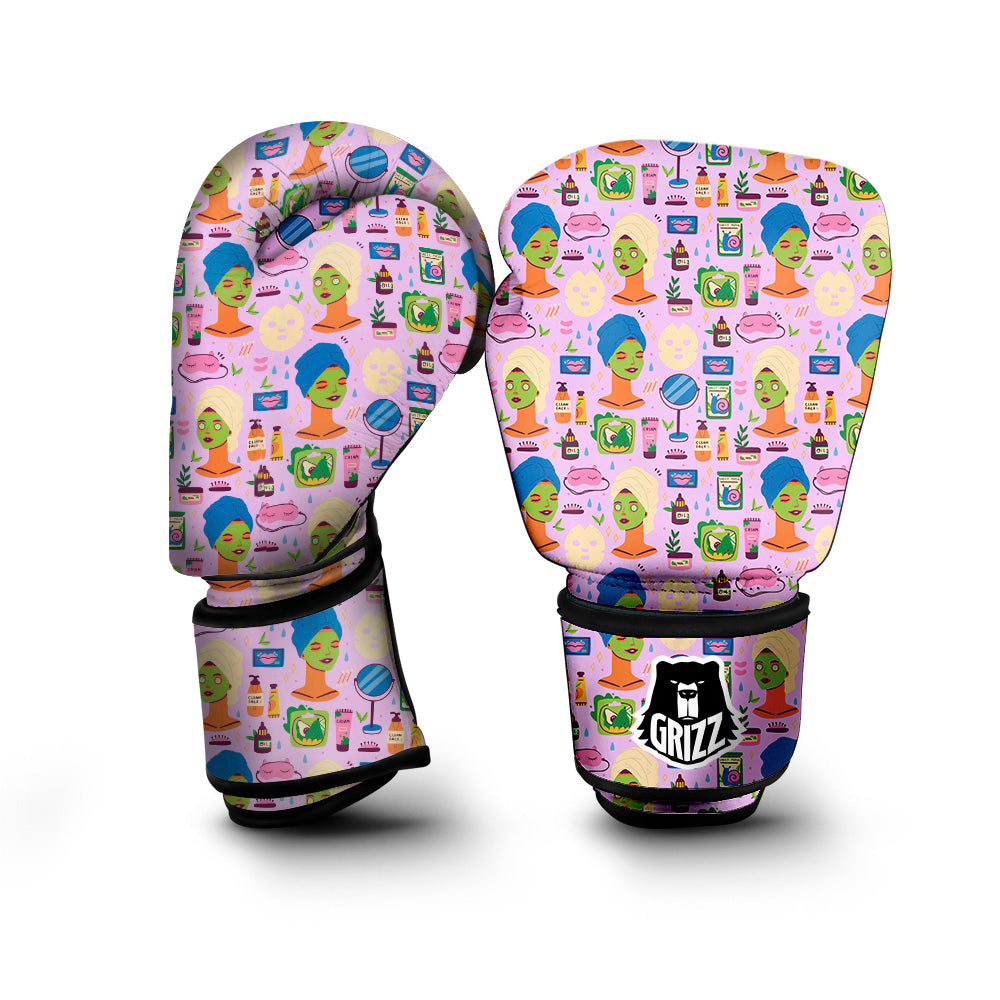 Skin Care And Face Care Print Pattern Boxing Gloves-grizzshop