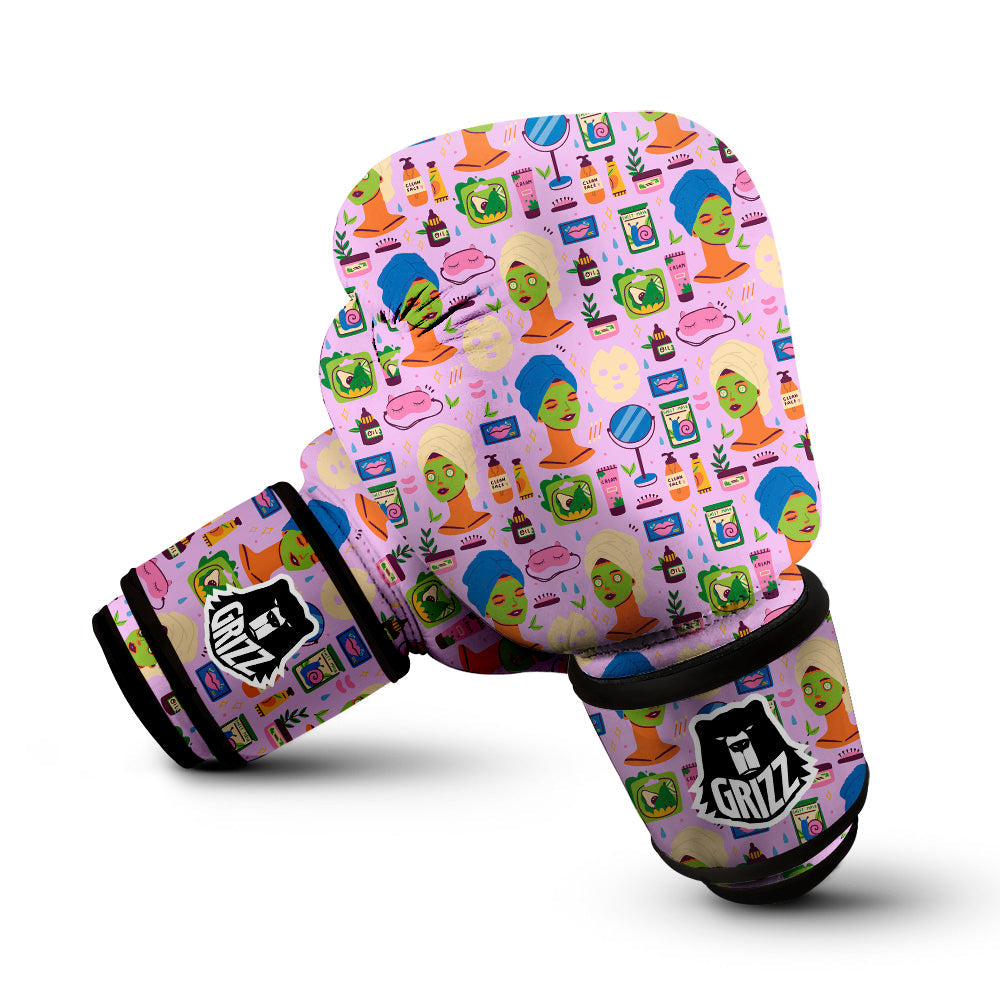 Skin Care And Face Care Print Pattern Boxing Gloves-grizzshop