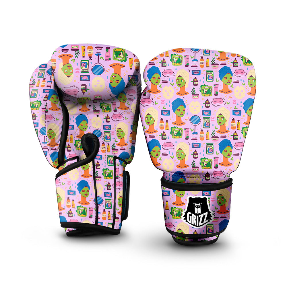 Skin Care And Face Care Print Pattern Boxing Gloves-grizzshop