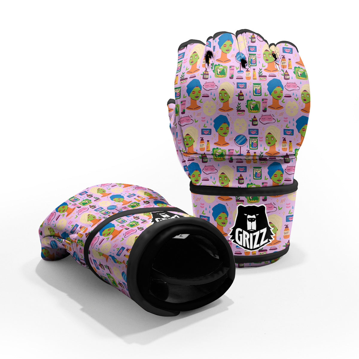 Skin Care And Face Care Print Pattern MMA Gloves-grizzshop
