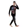 Skull American Flag Print Men's Pajamas-grizzshop