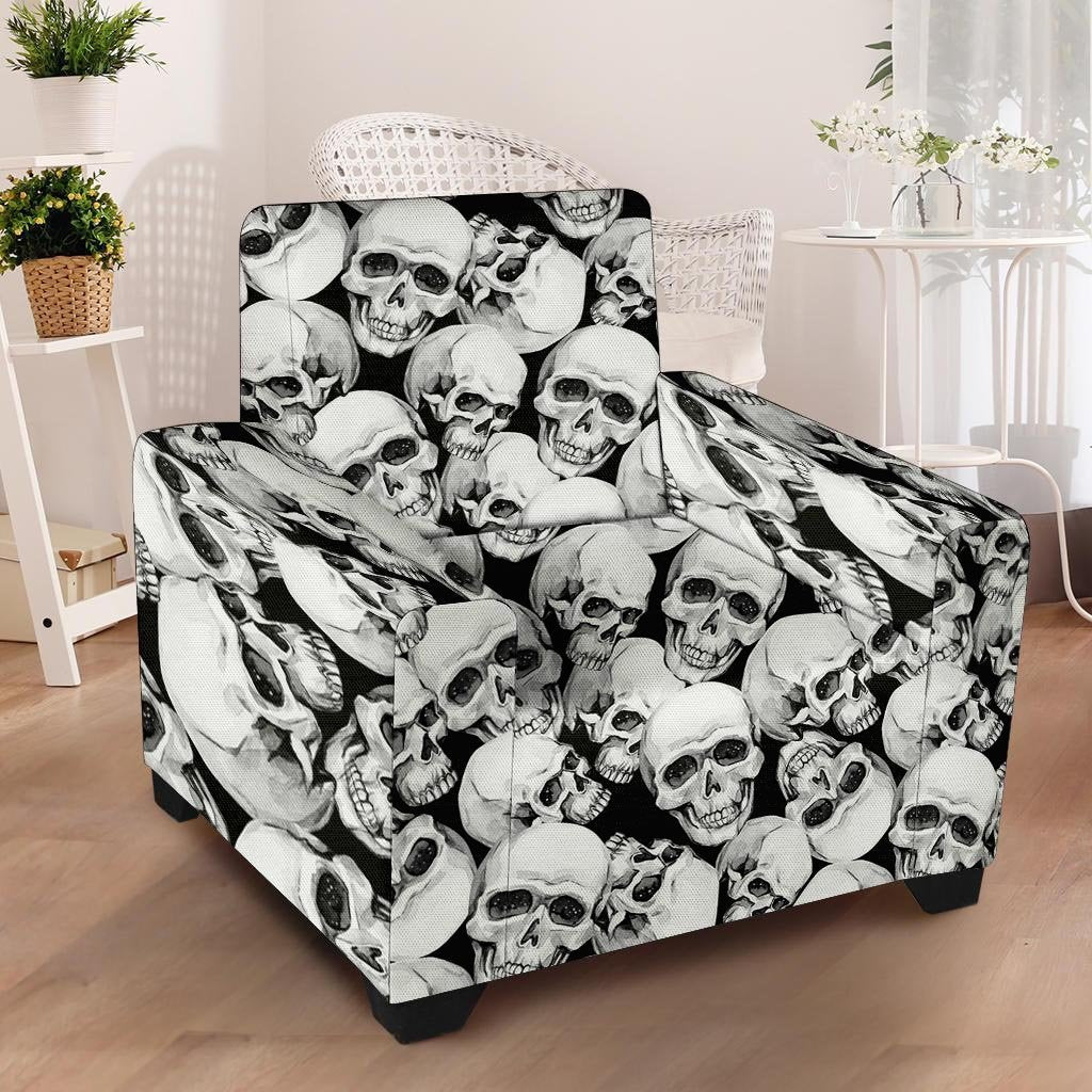 Skull Armchair Cover-grizzshop