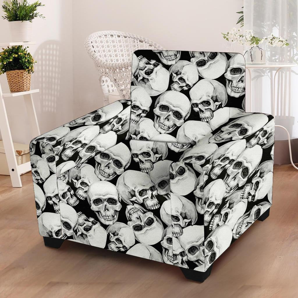 Skull Armchair Cover-grizzshop