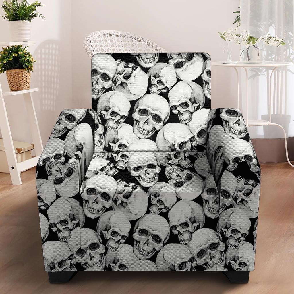 Skull Armchair Cover-grizzshop