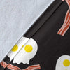 Skull Bacon Egg Pattern Print Blanket-grizzshop