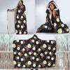 Skull Bacon Egg Pattern Print Hooded Blanket-grizzshop