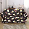 Skull Bacon Egg Pattern Print Loveseat Cover-grizzshop