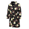 Skull Bacon Egg Pattern Print Men Long Robe-grizzshop