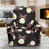 Skull Bacon Egg Pattern Print Recliner Cover-grizzshop