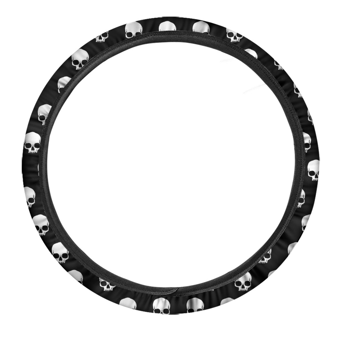 Skull Emo Print Pattern Car Steering Wheel Cover-grizzshop