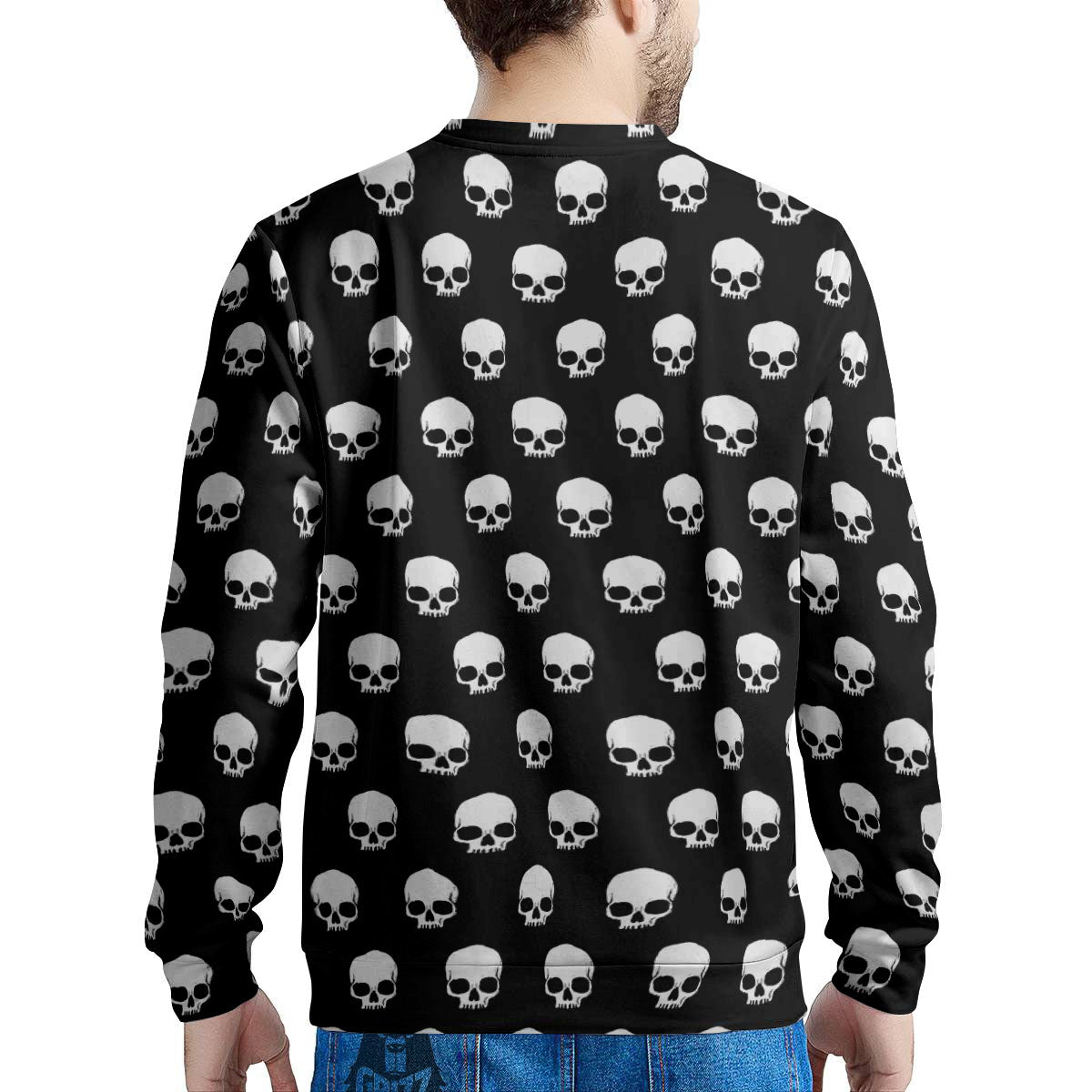 Skull Emo Print Pattern Men's Sweatshirt-grizzshop