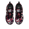 Skull Flower Red Sugar Print Pattern Black Sneaker-grizzshop