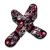 Skull Flower Red Sugar Print Pattern Muay Thai Shin Guards-grizzshop