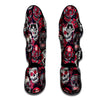 Skull Flower Red Sugar Print Pattern Muay Thai Shin Guards-grizzshop