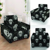 Skull Gothic Witch Armchair Cover-grizzshop