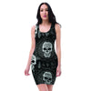 Skull Gothic Witch Bodycon Dress-grizzshop