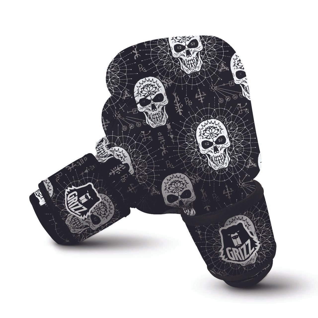 Skull Gothic Witch Boxing Gloves-grizzshop