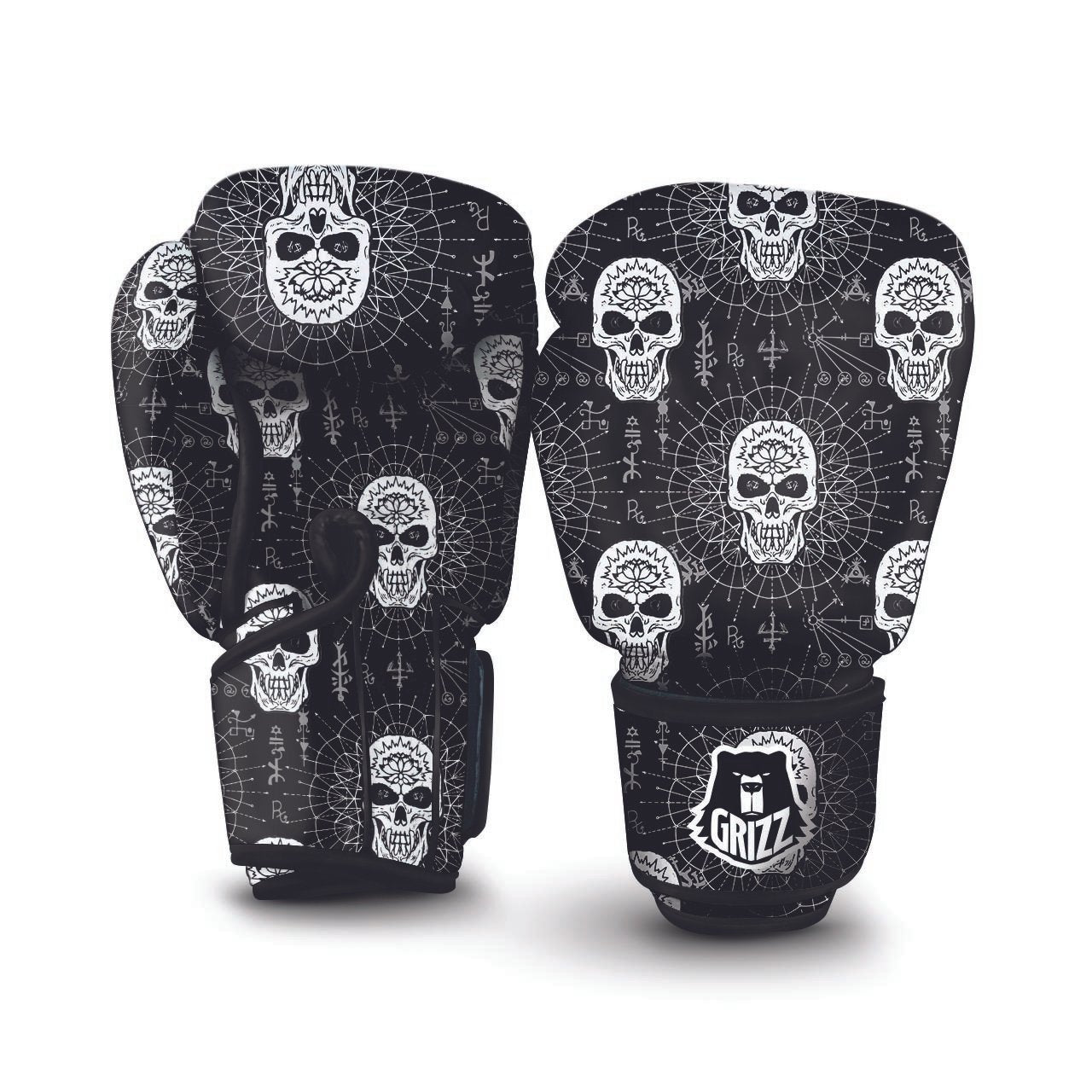 Skull Gothic Witch Boxing Gloves-grizzshop