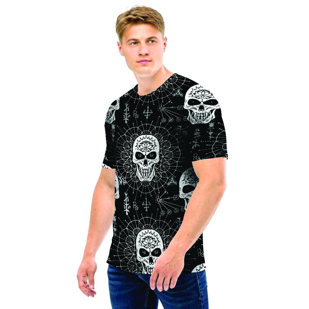 Skull Gothic Witch Men T Shirt-grizzshop