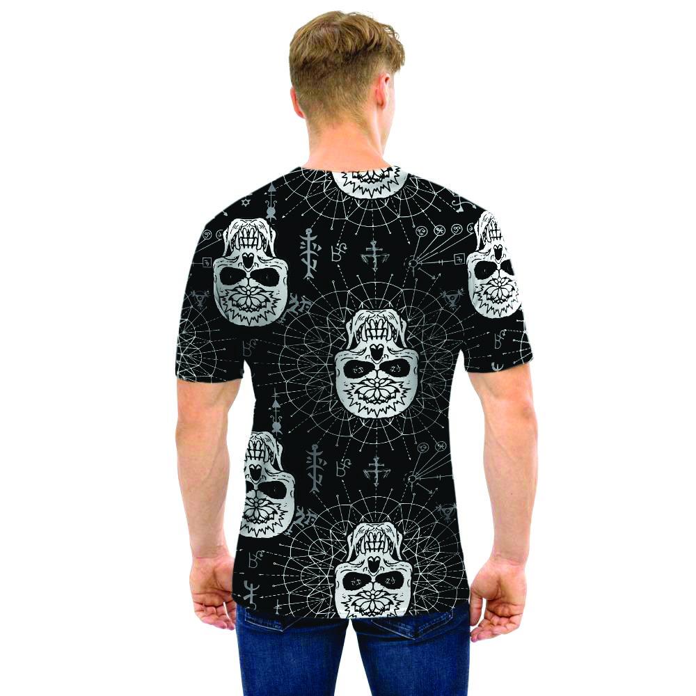 Skull Gothic Witch Men T Shirt-grizzshop