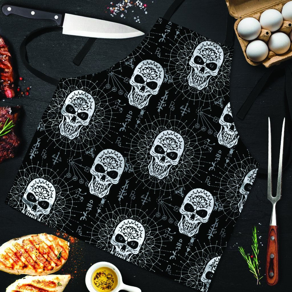 Skull Gothic Witch Men's Apron-grizzshop