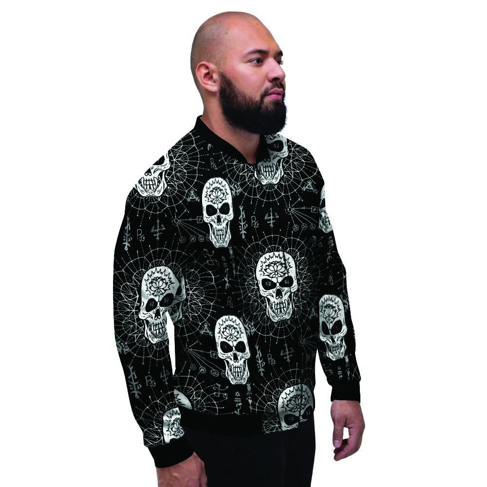 Skull Gothic Witch Men's Bomber Jacket-grizzshop