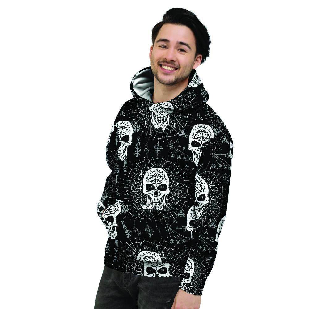 Skull Gothic Witch Men's Hoodie-grizzshop