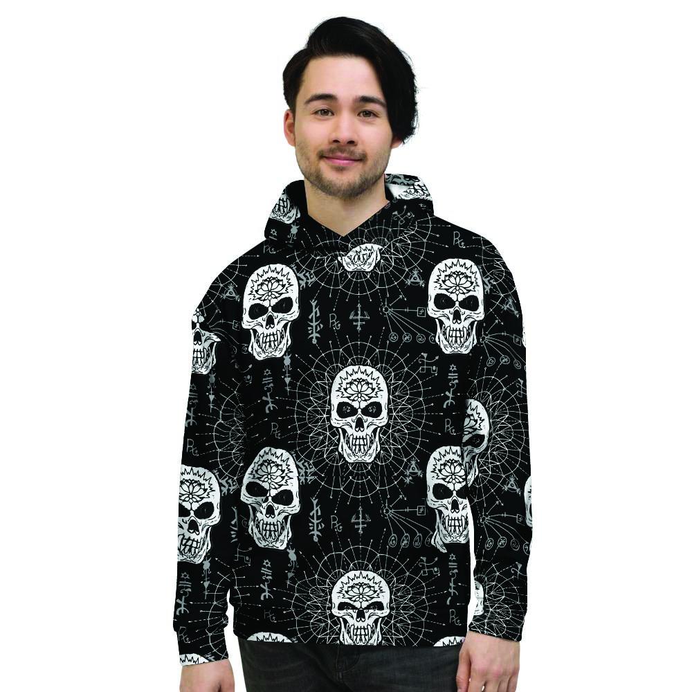 Skull Gothic Witch Men's Hoodie-grizzshop