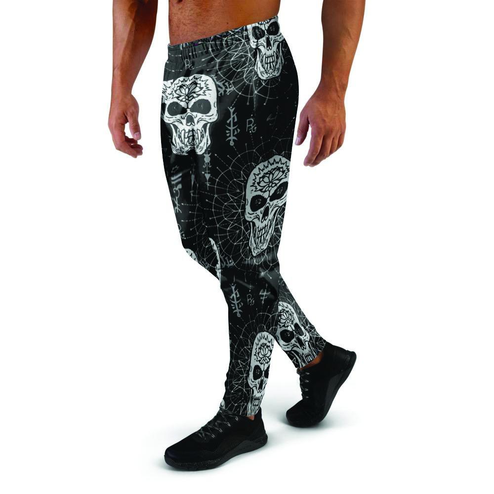 Skull Gothic Witch Men's Joggers-grizzshop