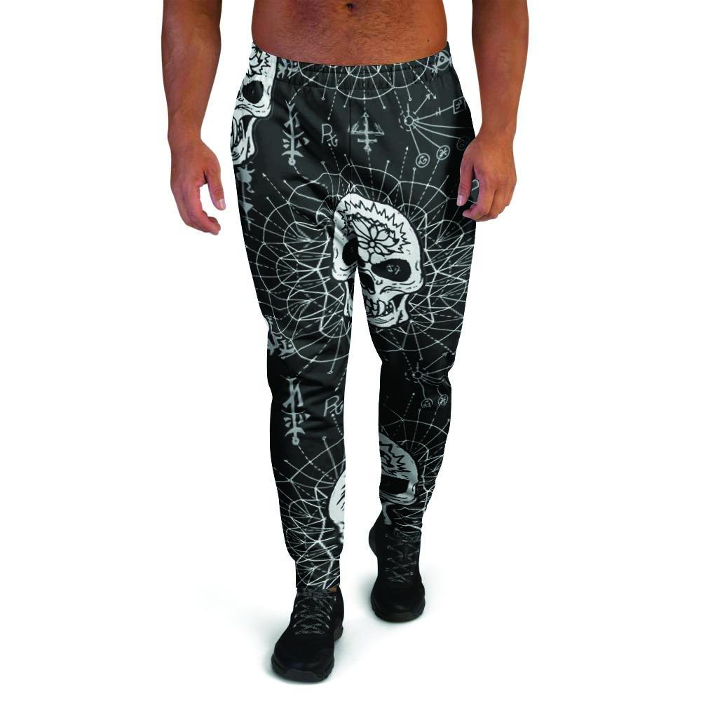Skull Gothic Witch Men's Joggers-grizzshop