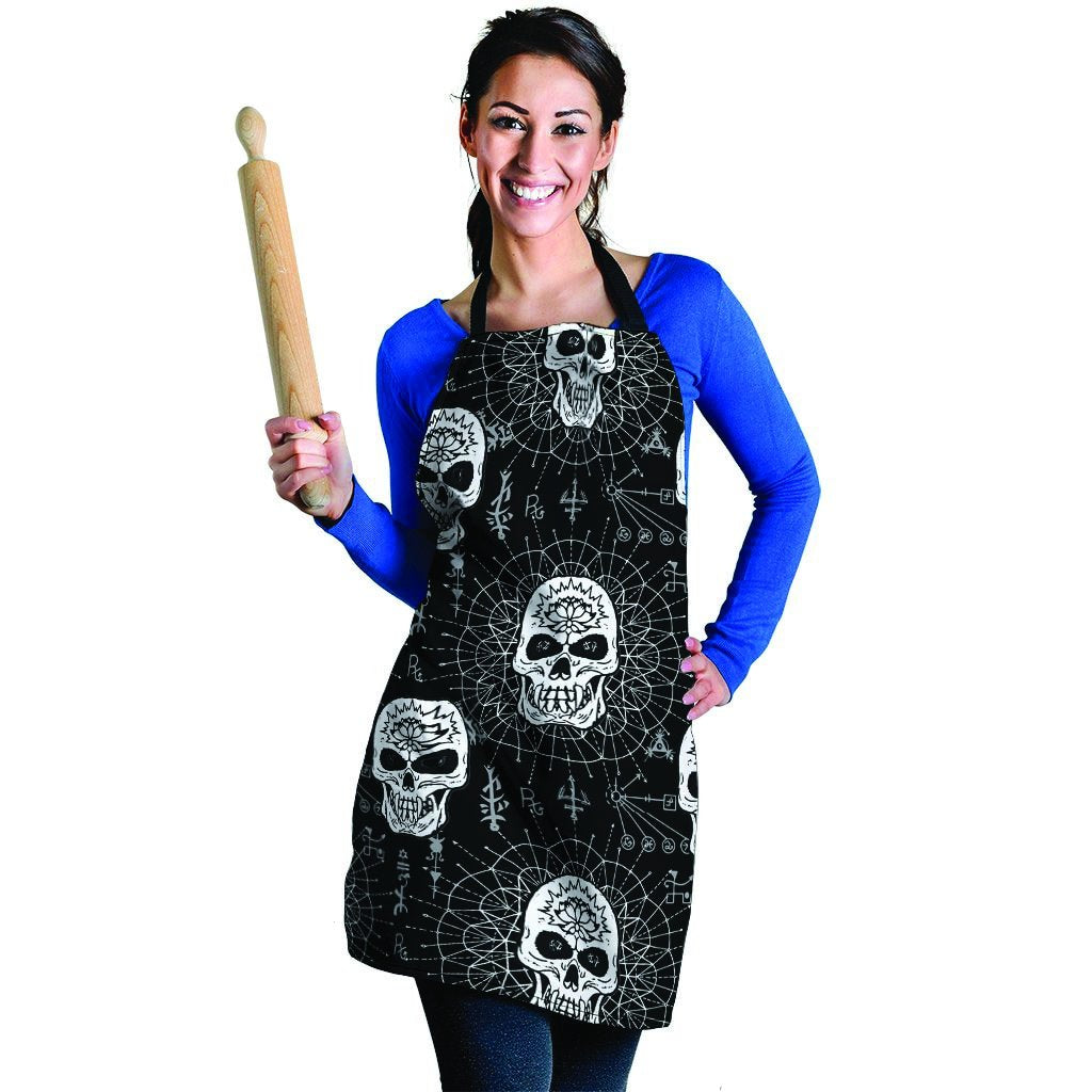Skull Gothic Witch Women's Apron-grizzshop