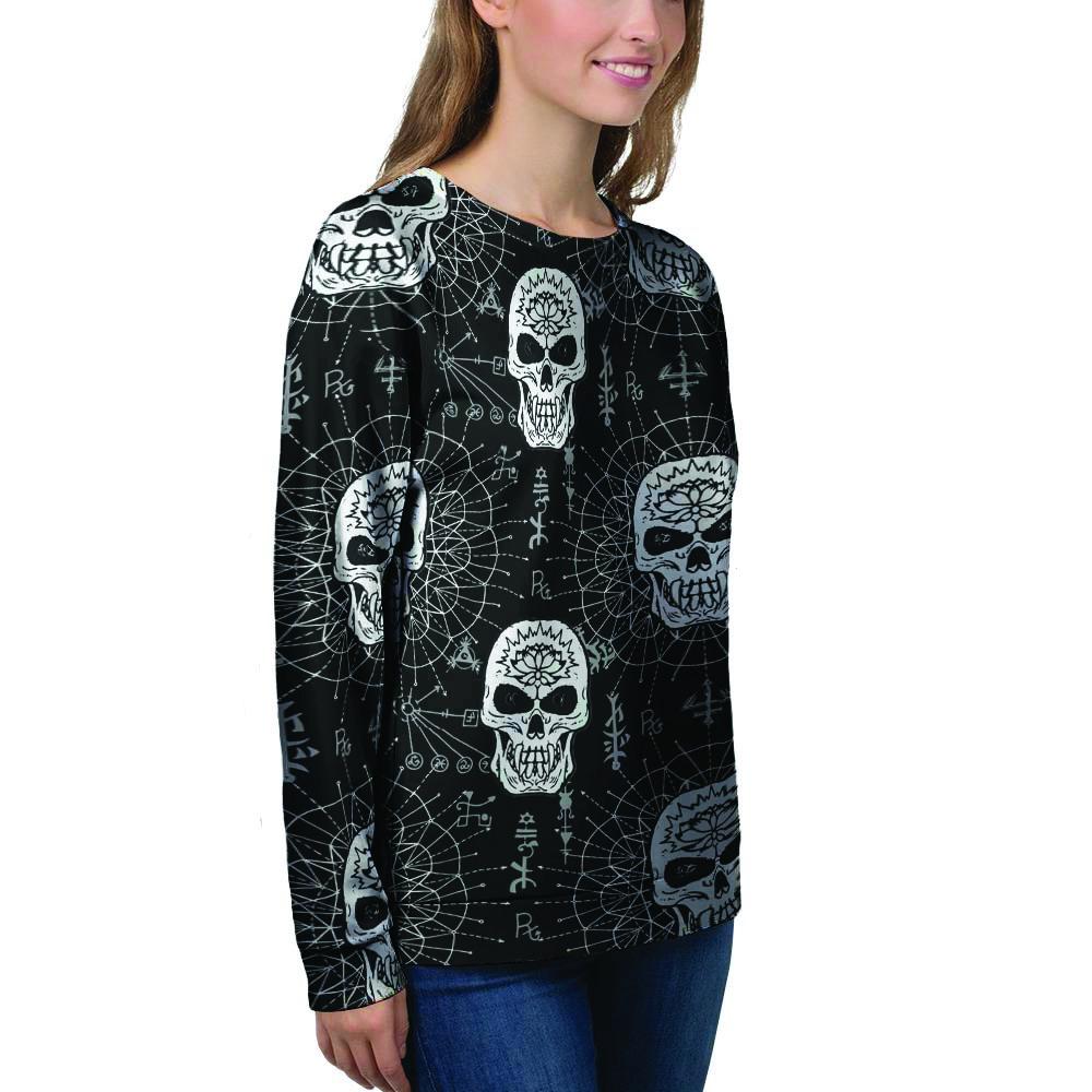 Skull Gothic Witch Women's Sweatshirt-grizzshop