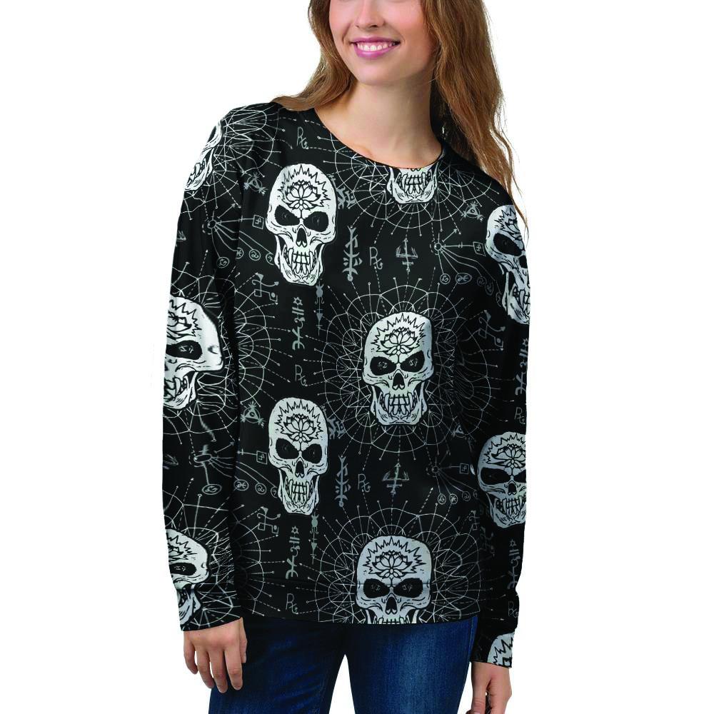 Skull Gothic Witch Women's Sweatshirt-grizzshop