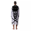 Skull Lacrosse Print Men's Robe-grizzshop