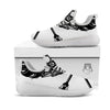 Skull Lacrosse Print White Athletic Shoes-grizzshop