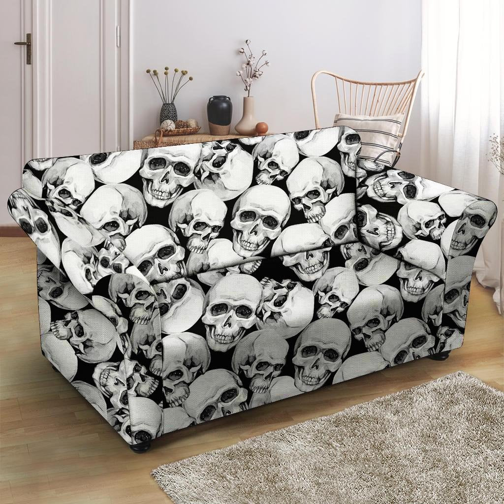 Skull Loveseat Cover-grizzshop