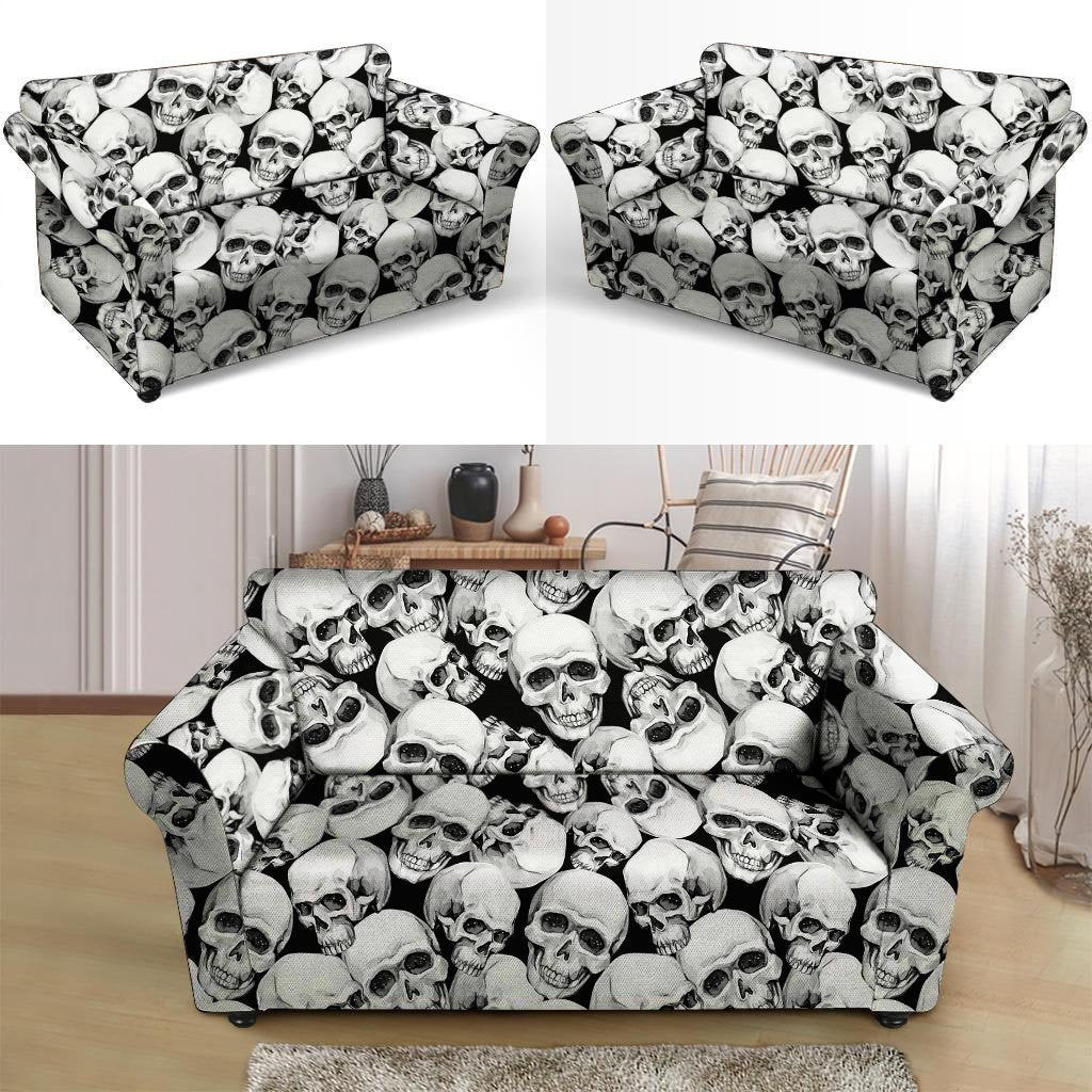 Skull Loveseat Cover-grizzshop