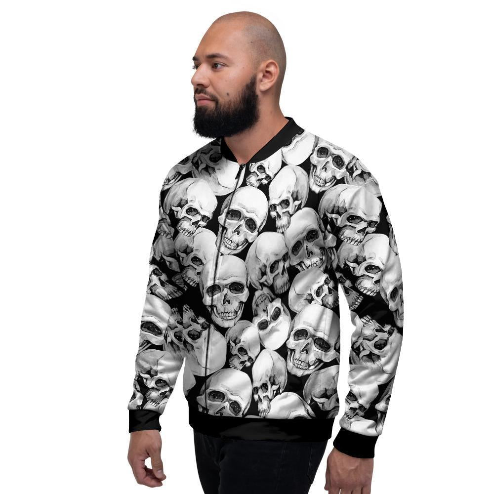 Skull Men's Bomber Jacket-grizzshop