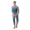 Skull Patriotic American Print Men's Pajamas-grizzshop