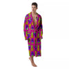 Skull Pineapple Print Pattern Men's Robe-grizzshop