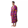 Skull Pineapple Print Pattern Men's Robe-grizzshop