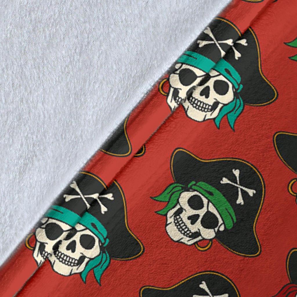 Skull Pirate Print Pattern Blanket-grizzshop