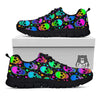 Skull Psychedelic Print Pattern Black Sneaker-grizzshop