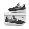 Skull Punk Monochrome Print White Athletic Shoes-grizzshop