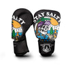 Skull Relax On Beach Print Boxing Gloves-grizzshop