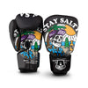 Skull Relax On Beach Print Boxing Gloves-grizzshop