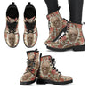 Skull Roses Women's Leather Boots-grizzshop