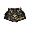 Skull Samurai Warrior Print Muay Thai Boxing Shorts-grizzshop