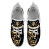 Skull Samurai Warrior Print White Athletic Shoes-grizzshop